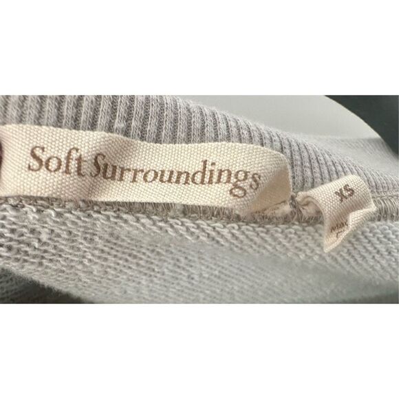 Soft Surroundings gray long sweatshirt top size XS - Picture 6 of 7